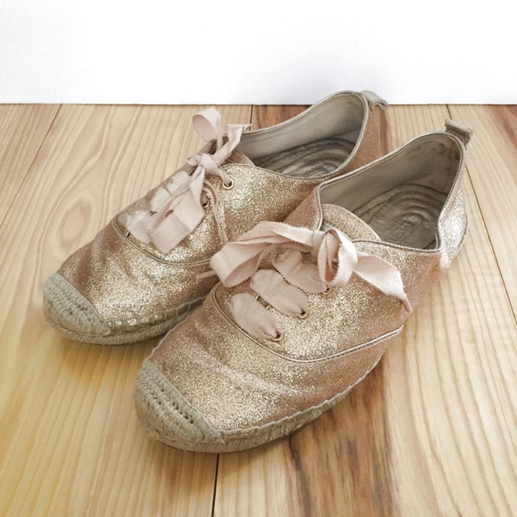 Coach Shoes - Coach Rose Gold Espadrille Sneakers